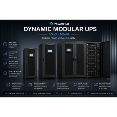 PowerHub Dynamic Modular UPS (30kVA – 300kVA)